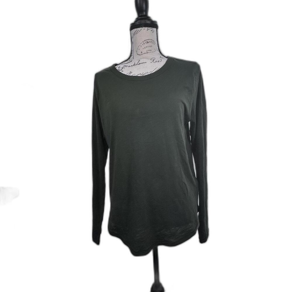 Madewell scoop neck green t-shirt Women's size Large
